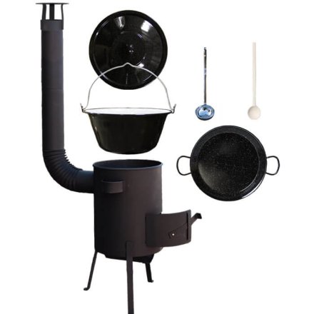 Smaltovaný kotlík 20 L + Paella smaltovaná panvica 46 cm + žiaruvzdorná kotlina 42 PLUS 600 4 MM