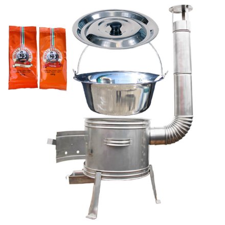 Nerezový kotlík 22 L (0,8 mm) INOX + nerezová kotlina 0,8 mm 42 INOX + paprikové korenie na guláš - MIX 100 g