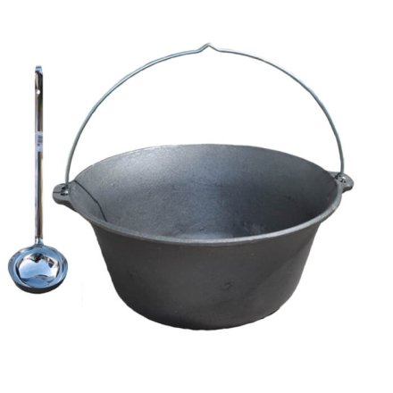 Liatinový kotlík na guláš 16 L (0,8 cm) + naberačka nerez INOX