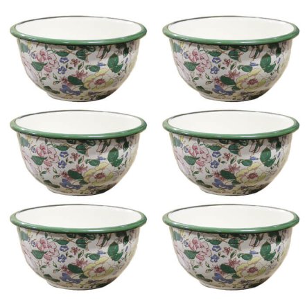 Súprava smaltovaných misiek 17 cm 6 ks DECOR