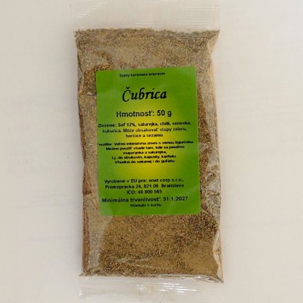 Čubrica tradičná koreniaca zmes balkánskej kuchyne 50 g