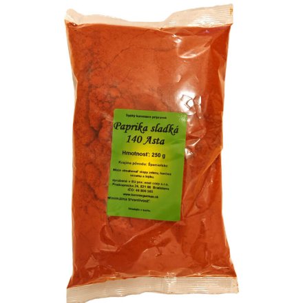 Sladká paprika mletá 140 ASTA – výrazná farba a bohatá aróma 250 g