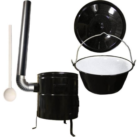 Smaltovaný kotlík 40 L (1,2 mm) + kotlina 53 cm Max Party