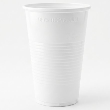 Jednorazový plastový biely pohár na studený nápoj 500 ml 12 ks
