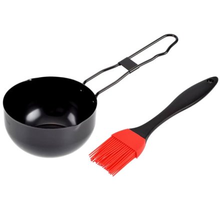 Nádoba na marinovanie a omáčku + silikónová maslovačka (štetec)