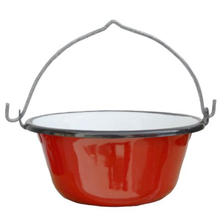 Servírovací kotlík 0,8 L - smaltovaný červený