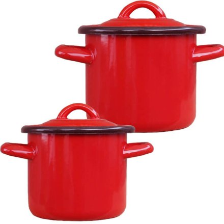 Smaltované hrnce s pokrievkami 1 L + 3 L Classic