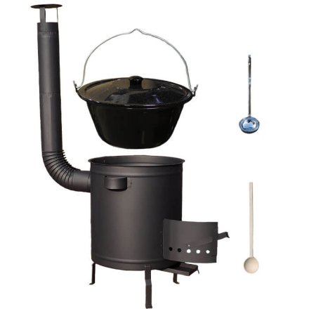 Smaltovaný kotlík 13 L (1,2 mm) + hrubostenná (1,5 mm) a žiaruvzdorná kotlina 36 PLUS 600