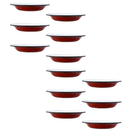 Súprava smaltovaných plytkých tanierov 22 cm 12 ks