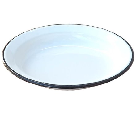 Smaltovaný tanier 28 cm Biely