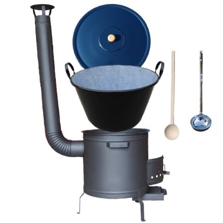 Smaltovaný kotol 70 L + žiaruvzdorná kotlina 53 cm PLUS 600