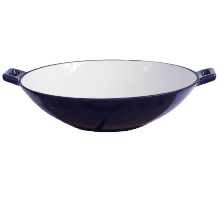 Liatinový wok – smaltovaný povrch 37 cm