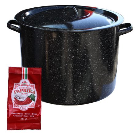 Smaltovaný hrniec s pokrievkou 40 l + sladká paprika GURMÁN 50 g