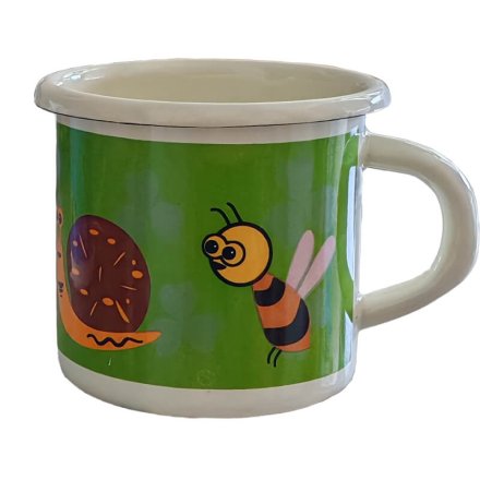 Smaltovaný hrnček zdobený 0,4 l
