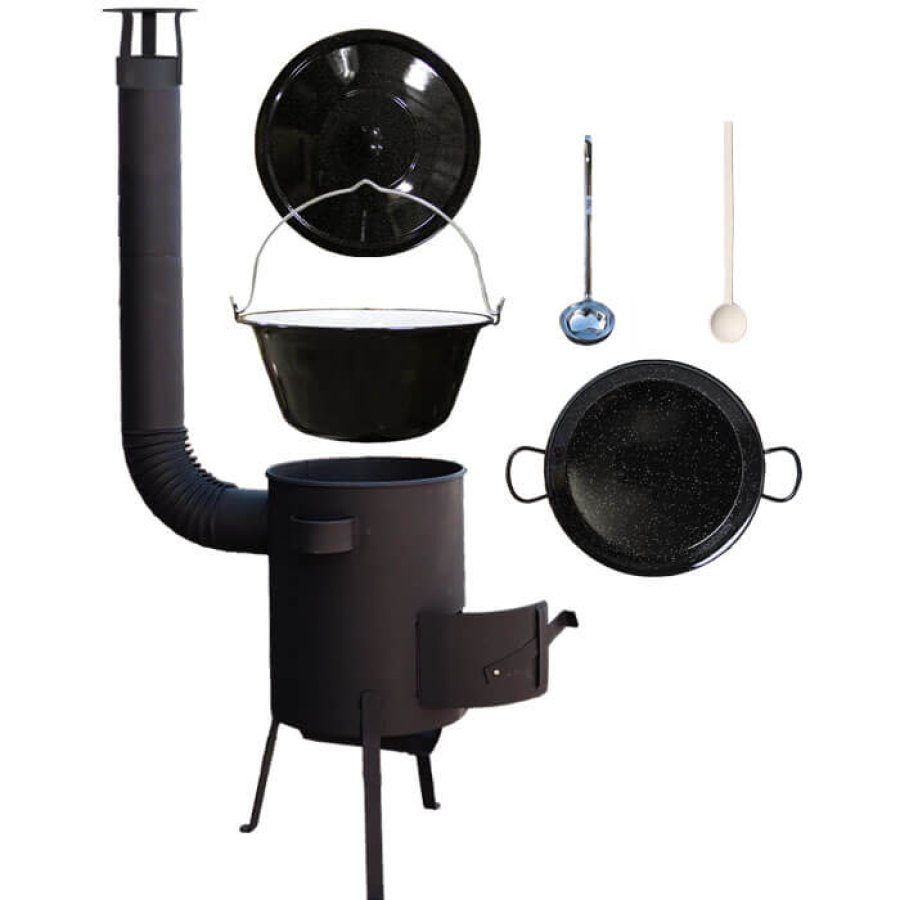 Smaltovaný kotlík 16 L + Paella snaltovaná panvica 42 cm + žiaruvzdorná kotlina 39 PLUS 600 4 MM