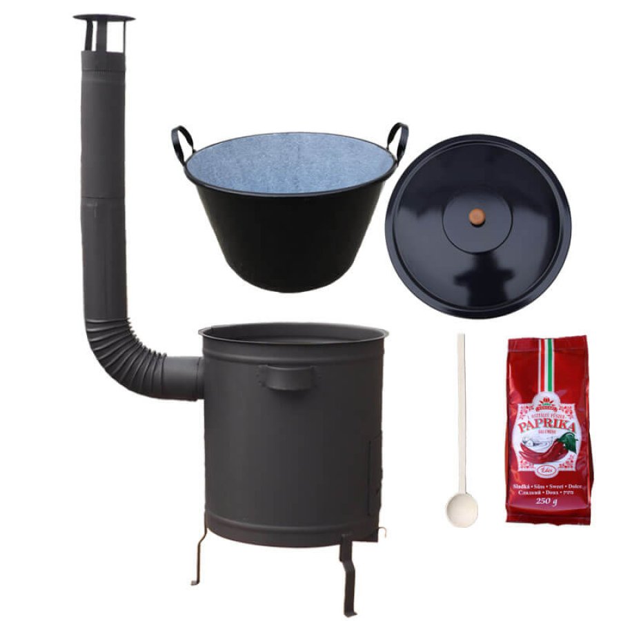 Smaltovaný kotol 70 L + hrubostenná kotlina 53 cm (2 mm) STRONG PLUS 600 + sladká paprika 250 g