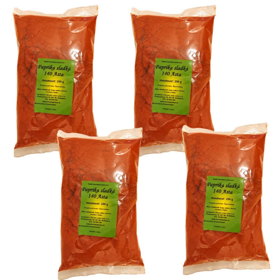 Sladká paprika mletá 140 ASTA – výrazná farba a bohatá aróma 4 x 250 g (1000 g)