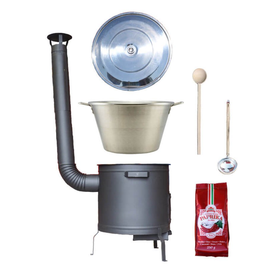 Nerezový kotol 70 L + žiaruvzdorná kotlina 56 cm PLUS 600 + Sladká paprika GURMÁN 250 g BIG PARTY