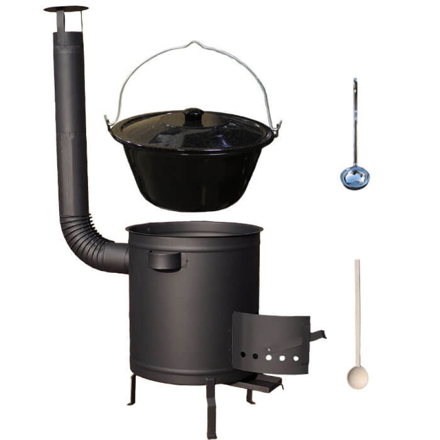Smaltovaný kotlík 13 L (1,2 mm) + hrubostenná (1,5 mm) a žiaruvzdorná kotlina 36 PLUS 600