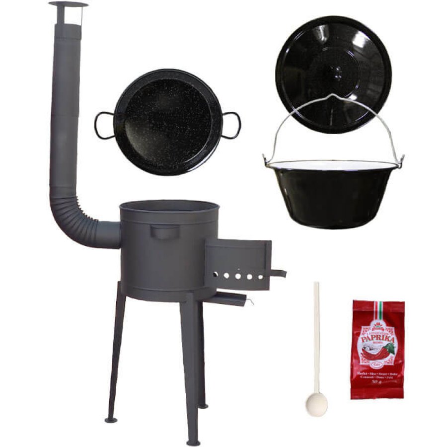 Smaltovaný kotlík 13 L + Paella smaltovaná panvica + vysoká žiaruvzdorná kotlina 36 cm PLUS 600