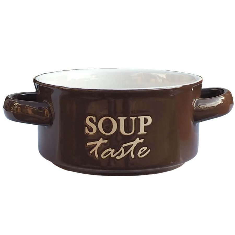 Keramická miska na polievku-hnedá SOUP