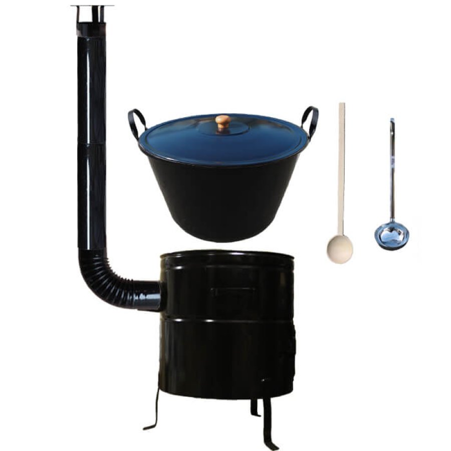 Smaltovaný kotol 60 L + kovová kotlina 53 cm BIG PARTY