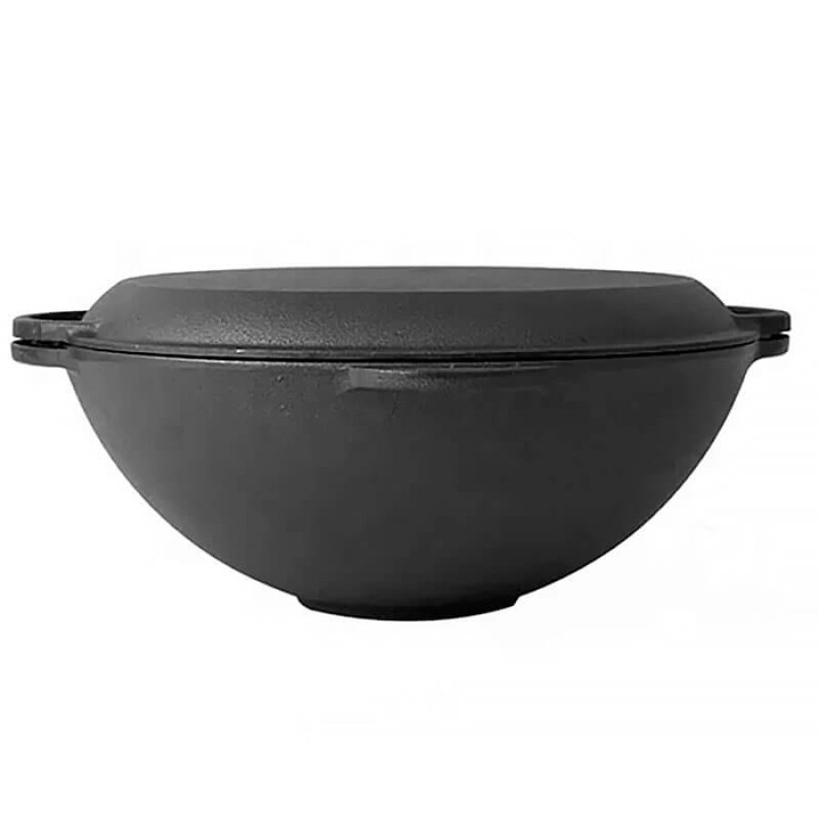 Liatinový wok s pokrievkou (panvicou) 37 cm 3 v 1