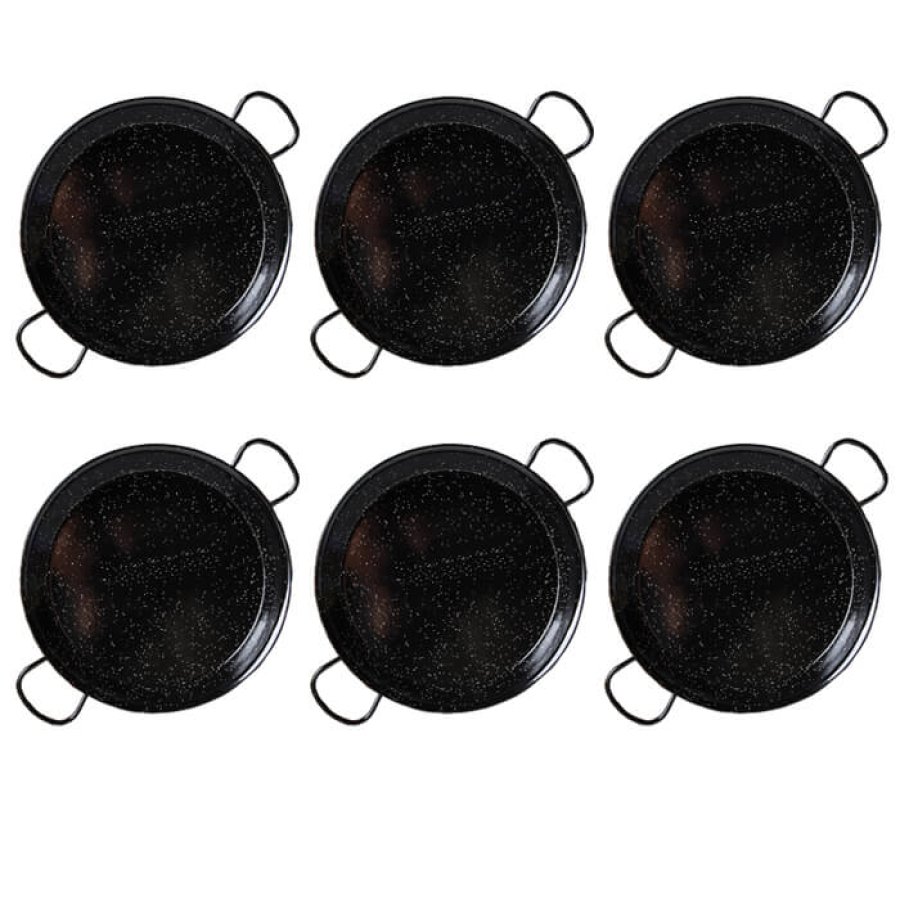 Paella Tapas catering 20 cm – 6 ks smaltovaných panvic